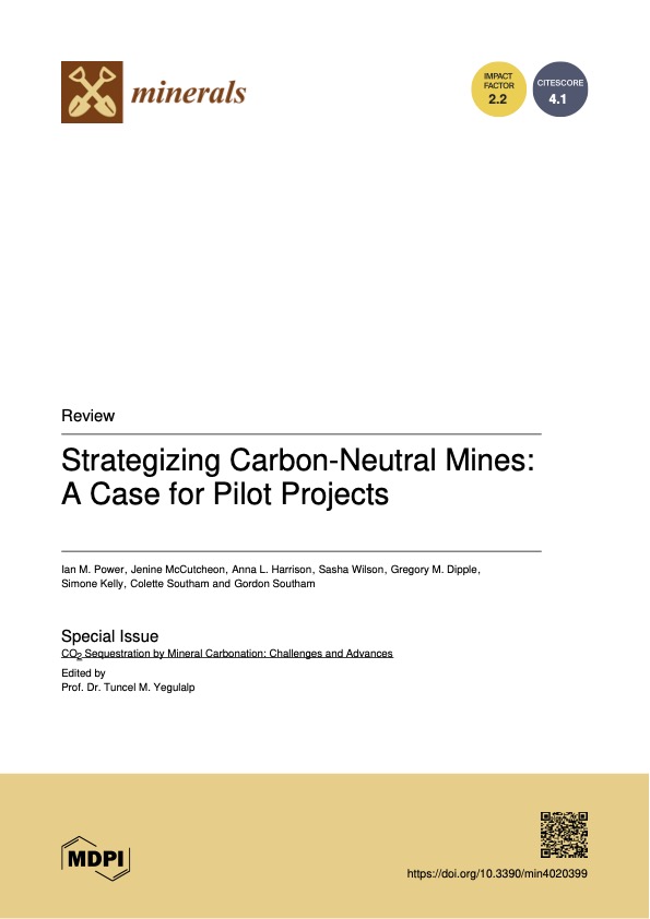 Strategizing carbon-neutral mines: A case for pilot projects