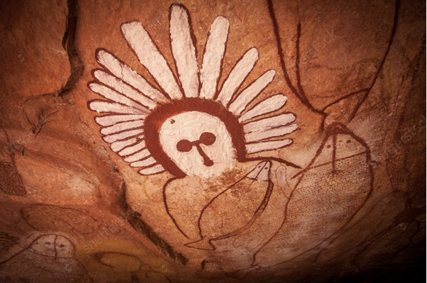 Wandjina style Aboriginal rock art, Raft Point, Doubtful Bay, The Kimberley, Western Australia