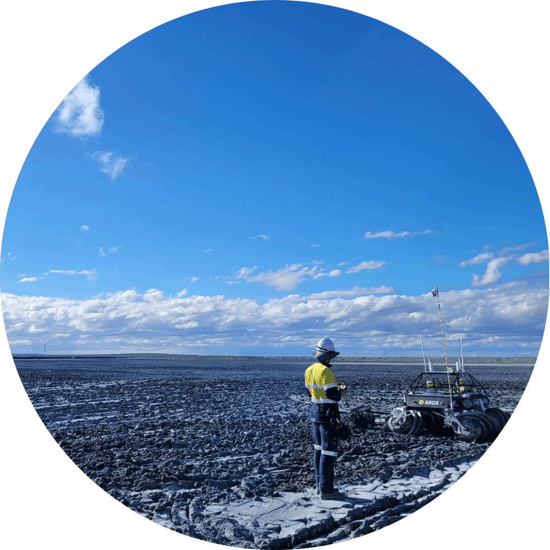 Arca scientist working on the rover to perform Smart Churning