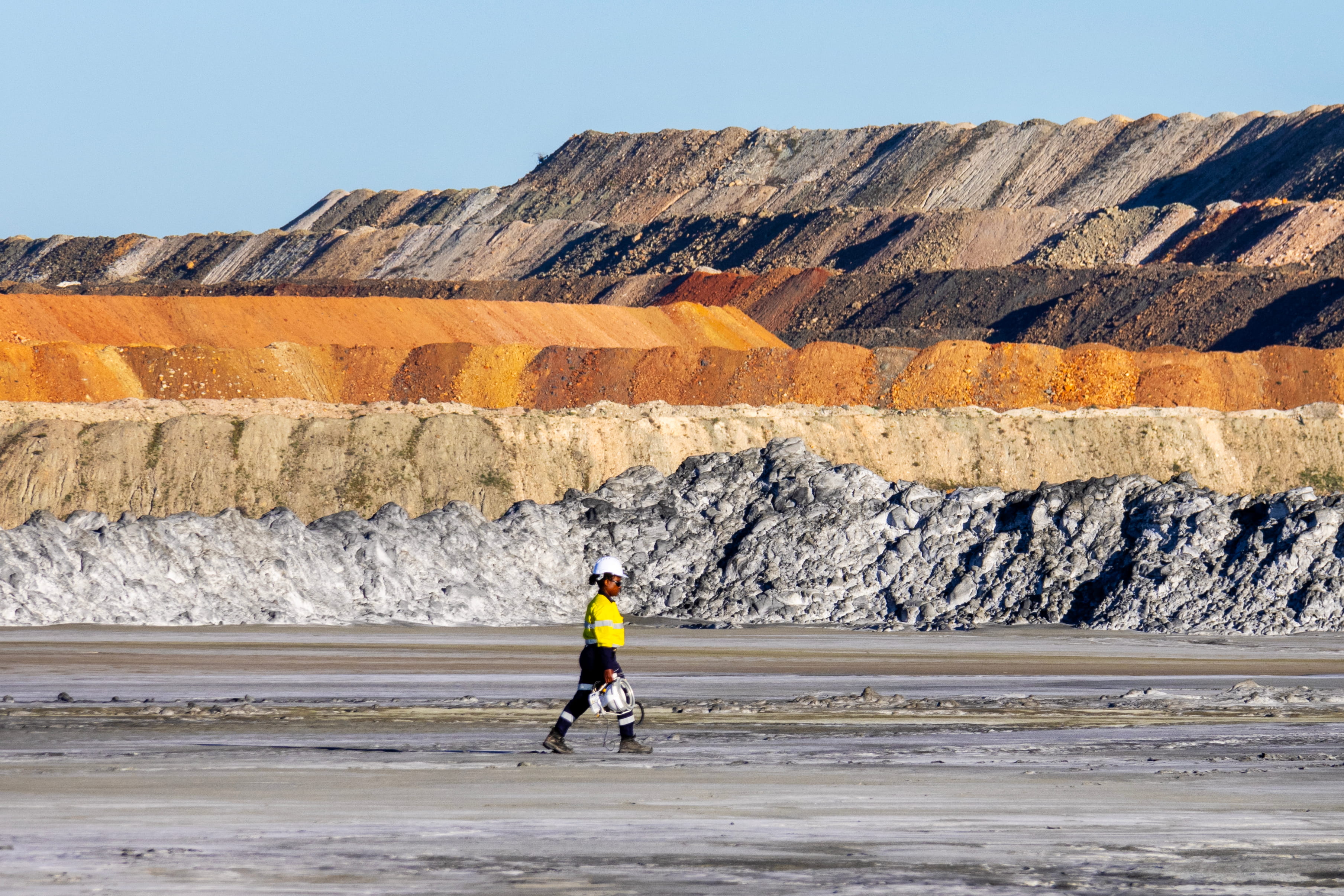 Arca scientist at a mine tailings facility
